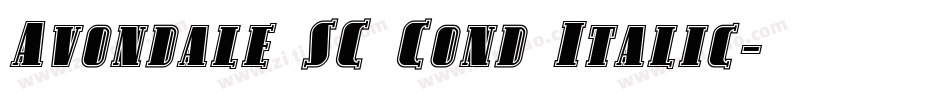 Avondale SC Cond Italic字体转换